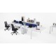 Canterbury 4 Person Side x Side Bench Desk With Recessed Legs